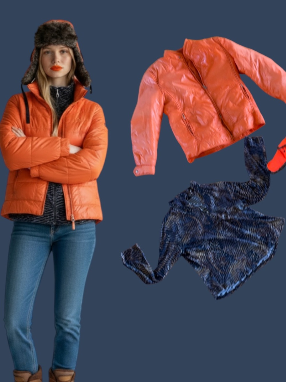 Bogner Orange Ski Jacket - Padded Winter Shell